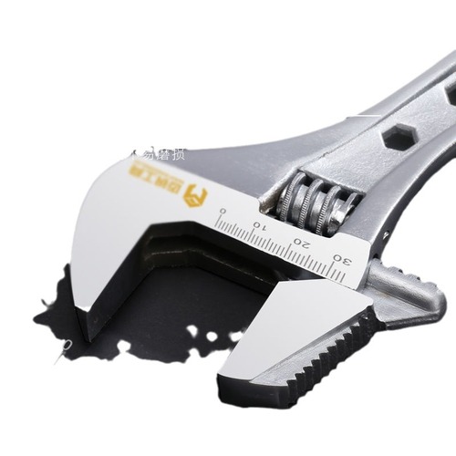 Multifunctional adjustable wrench, plastic-coated anti-slip handle, 8-inch, 10-inch, 12-inch live plate, large opening pipe wrench