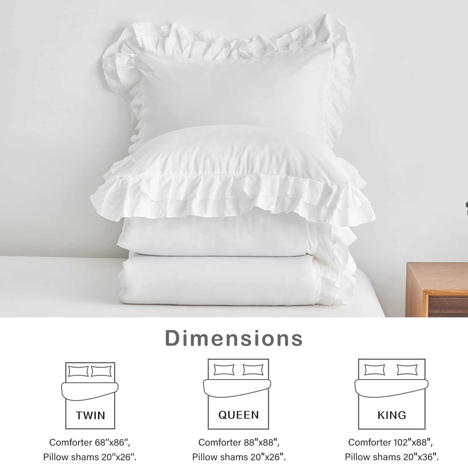 White Queen(1 Comforter + 2 Pi