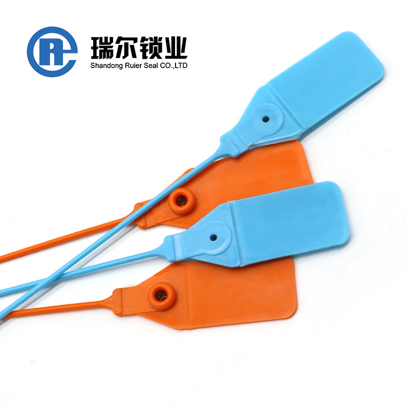 铅封一次性塑料封条运煤车快递物流封车签防伪防盗封签施封锁扣带