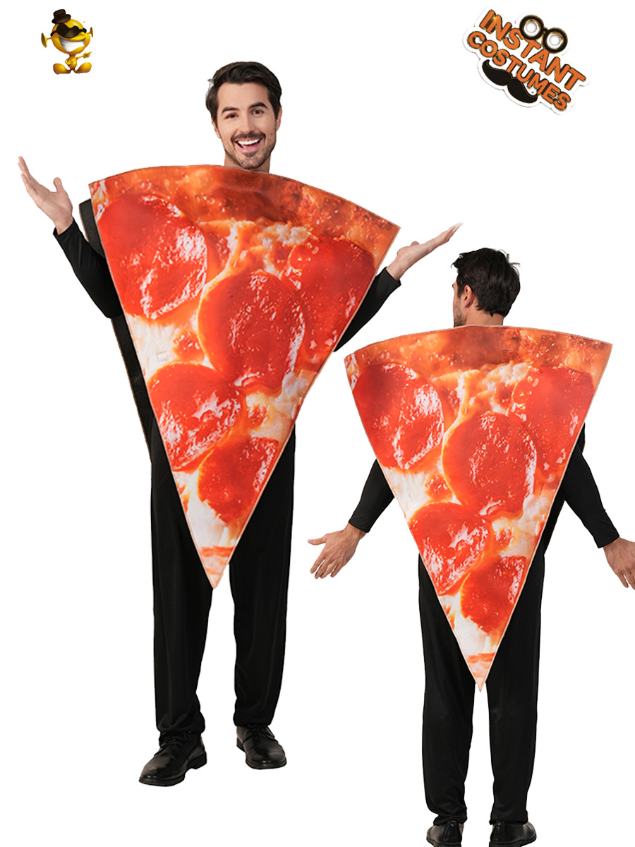 Adultos Halloween parodia gourmet pizza trajes divertidos pizza trajes cosplay trajes