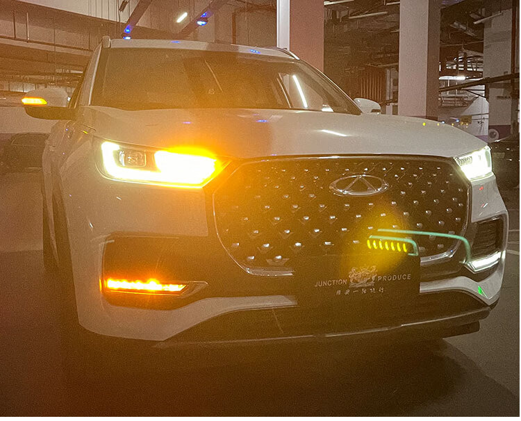 Suitable for 22-24 Tiggo 8Plus special daytime running lights modified LED daytime running lights front bumper decorative lights
