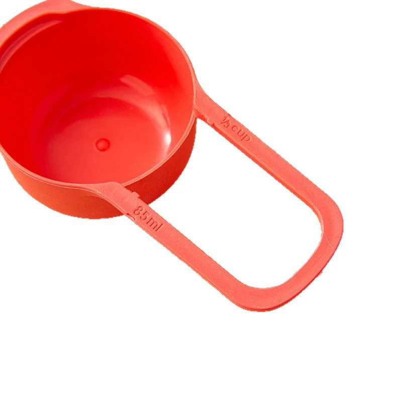 Plastic measuring cup, key bag, set scaled, coffee milk tea, 6 pieces