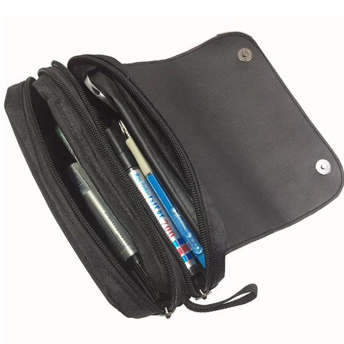 Star Idol Double Zipper Pencil Bag Primary and Secondary School Double Layer Large Capacity Stationery Box Storage Bag Pencil Box Bag