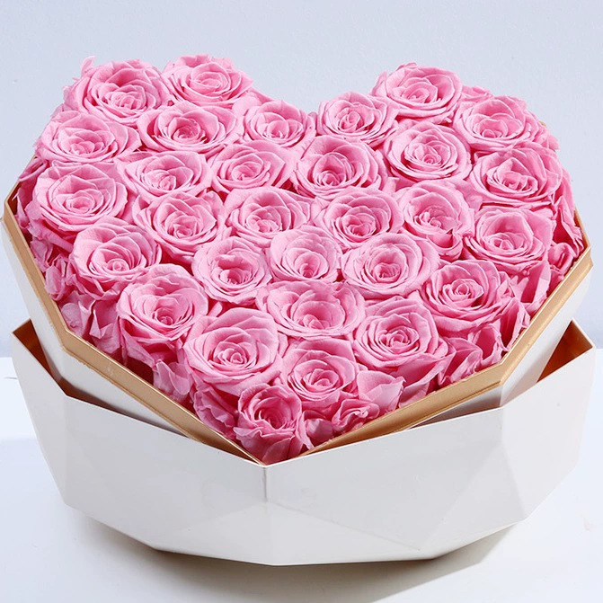 Barril de abrazo en forma de corazón, 26 rosas de amor, 38 regalos para la novia del día de la diosa.