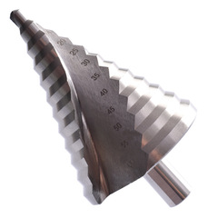 High speed steel 6-60mm pagoda drill triangular shank spiral groove step drill bit electric drill reaming step drill bit hole opener