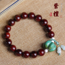 印度小叶紫檀DIY高油密爆满金星男女士文玩手持链念佛珠串装配饰