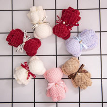 30*30小熊毛巾伴手礼批发礼品手提袋珊瑚绒方巾婚庆回礼节日生日