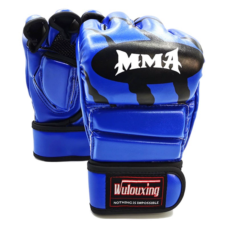 Боксерские полупальцевые перчатки мужские боевые тренировочные Sanda Fighting MMA Professional Finger UFC утолщенный мешок с песком взрослые костяшки