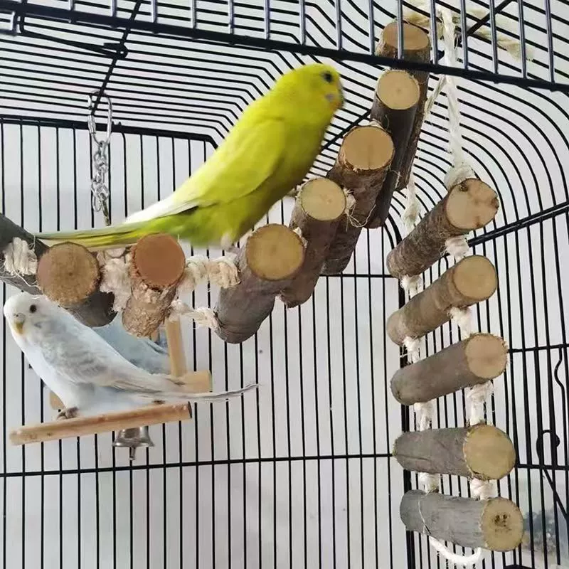 Малый и средний попугай дивизион забор для шлифовальных когтей игрушки бревно висячий мост для хомяка