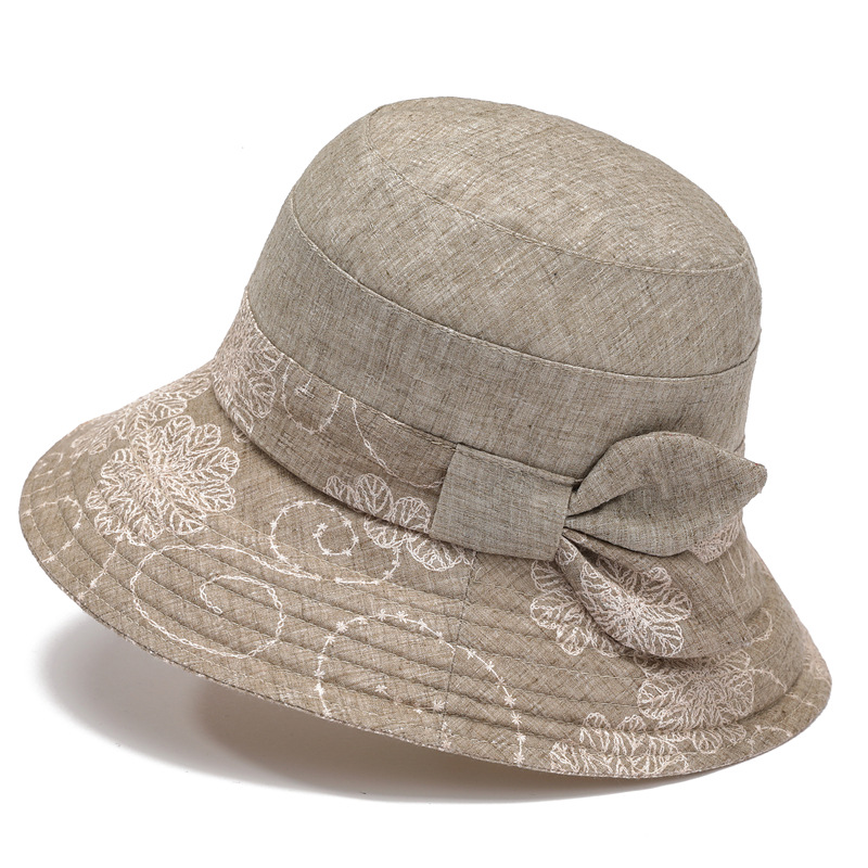 Women's Simple Style Flower Printing Flat Eaves Sun Hat display picture 3