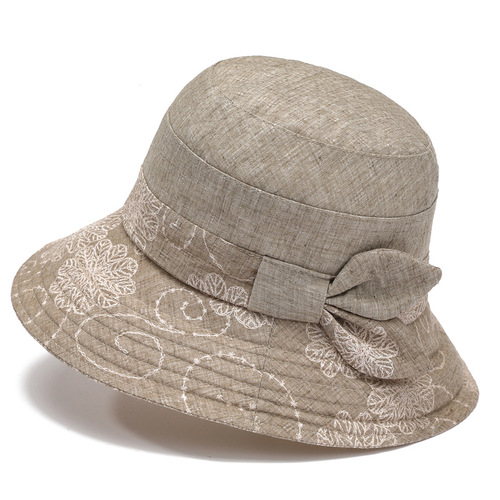 Spring and autumn middle-aged and elderly women's sun hat, mother's bowl hat, elderly people's hat, children's breathable summer grandmother's fisherman hat