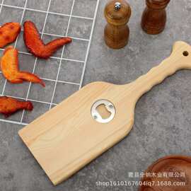 厂家直供家用木质烧烤铲啤酒饮料开瓶器户外露营野餐便捷式开瓶器