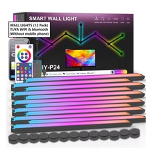12pcs TUYA WIFI�{���߲�ƴ�ӟ������b�LED������DIY�҃ȷՇ���