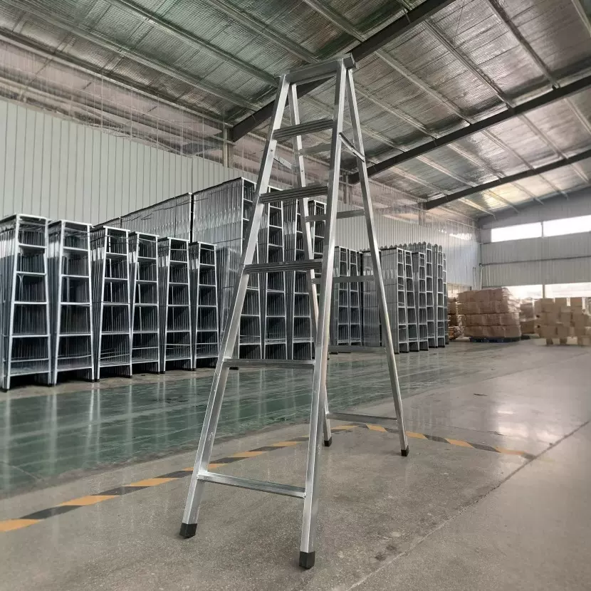 镀锌折叠人字行走铁梯子家用工程伸缩加厚便捷式梯子一件代发批发