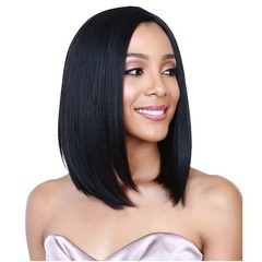 AliExpress クロスボーダー中間部ショートヘアフルウィッグ供給安定した工場卸売ストレートヘアファッションエア前髪
