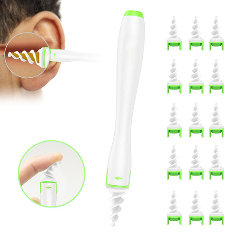 Ear scoop rotating spiral ear cleaner ear cleaner silicone ear picker 360 degree cross-border Amazon new