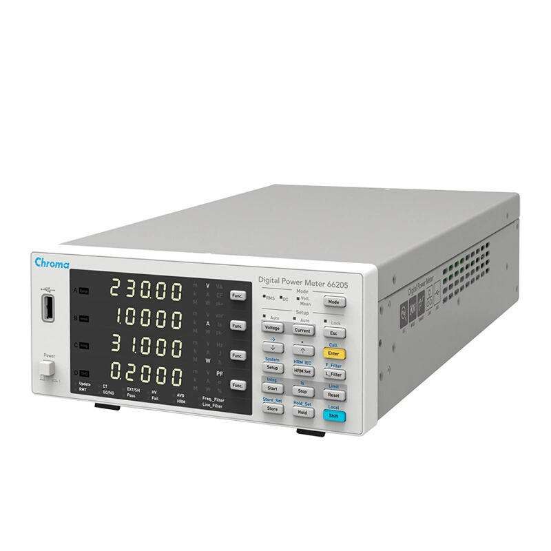 Новый цифровой измеритель мощности Chroma 66205, обновлённый по сравнению с 66202, специально разработан для одноканальных приложений измерения мощности.