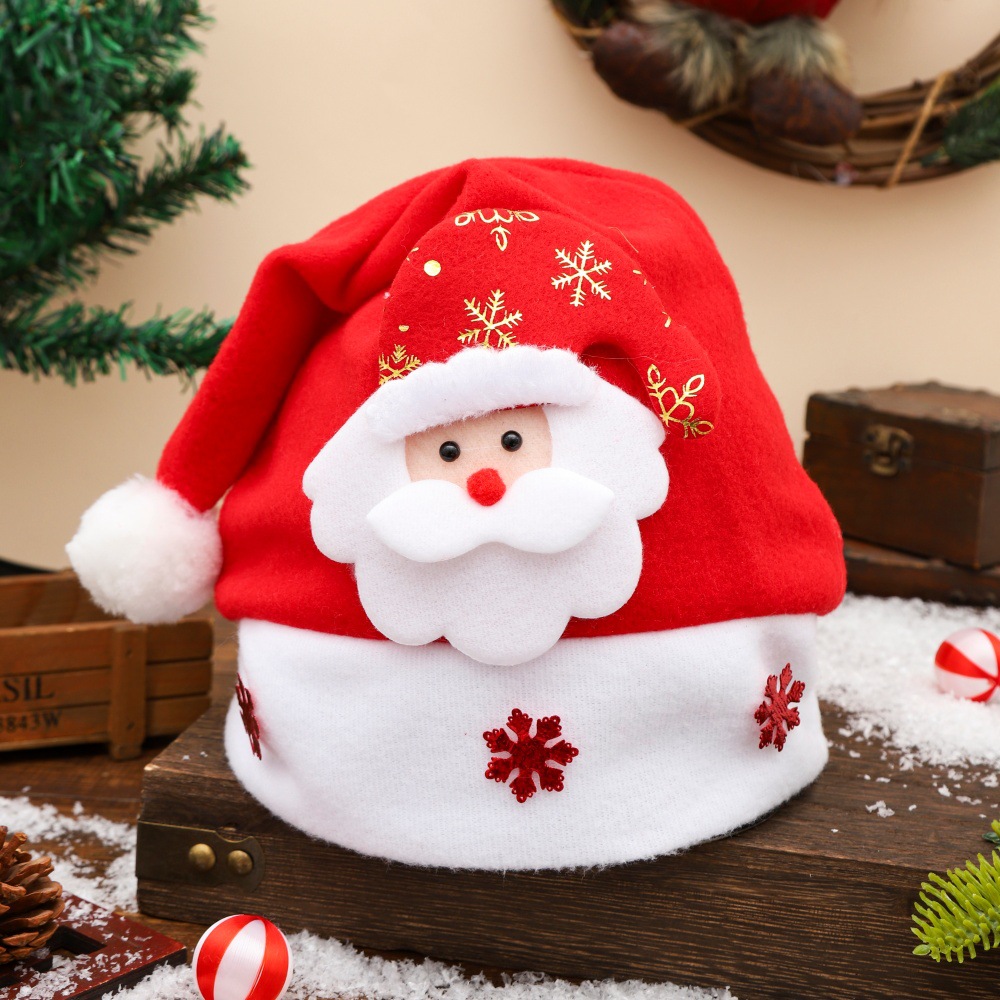 3D Santa Claus Red Party Hat Cute and Eye-catching Winter Atmosphere Headwear New Holiday Christmas Hat