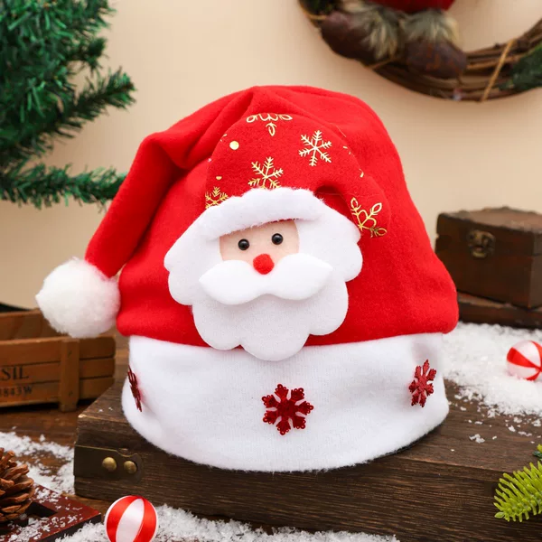 3D Santa Claus Red Party Hat Cute and Eye-catching Winter Atmosphere Headwear New Holiday Christmas Hat