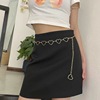 Metal universal belt heart-shaped, brand decorations, dress, student pleated skirt, chain, simple and elegant design