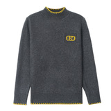 新款加厚圆领女毛衣冬天保暖洋气妈妈宽松针织打底衫年轻款上衣女，女装针织衫/毛衣，妃慕昵服饰