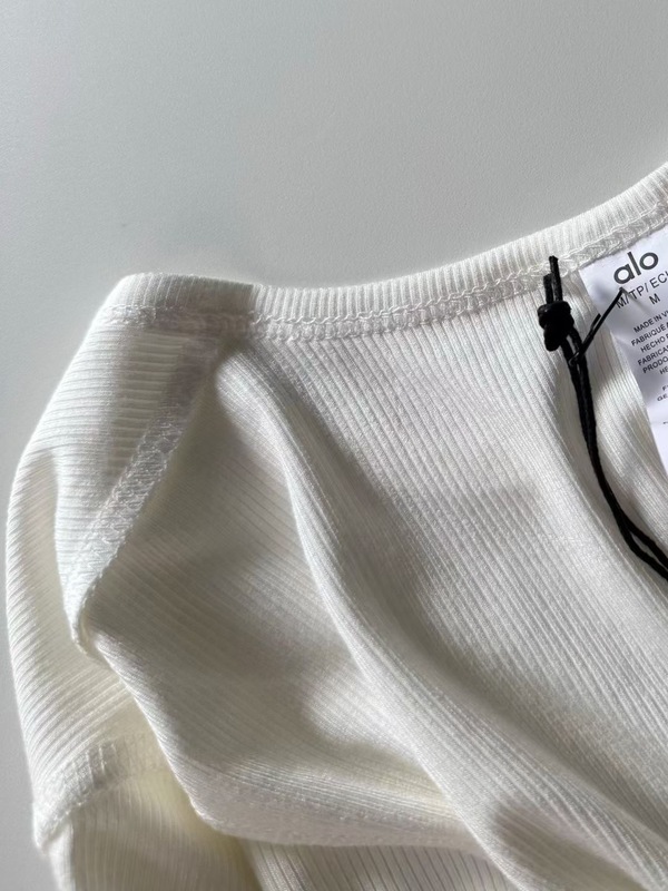 瑜伽打底衫修身圆领ALO女款RIBBED MODAL LONG SLEEVE长袖衫舒适|undefined