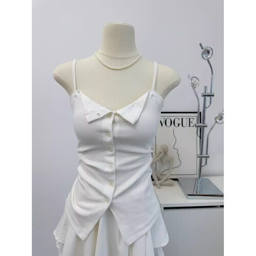 Minority New Style Multi-wear Folded Corner Waistline Long Strap Tie Ballet Dress Two-piece Set for Women 