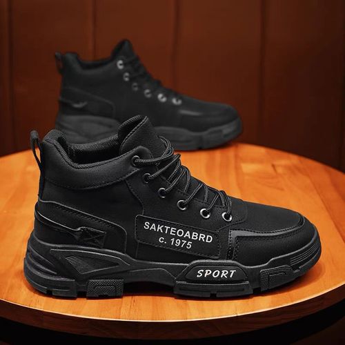 2024 Spring New Anti-slip Labor Insurance Casual Men's Shoes High-top Shoes Breathable Work Shoes Sports Wear-Resistant Martin Boots for Men
