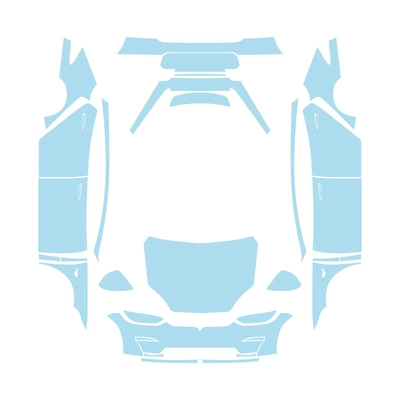 Cross-border exclusive for 21-24 Tesla modelS special invisible car clothing TPU film paint protective film (Car paint protective film) - full-car-set-tpu-transparent-protective-film-21-24-tesla-models