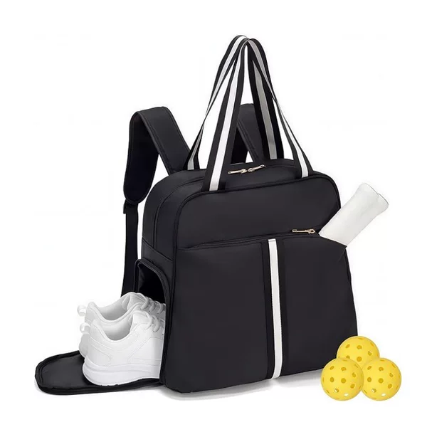 Cross-Border New Fashion Sports Tennis Bag, Large Capacity, Dual-Use as a Backpack and Shoulder Bag, with Shoe Compartment, Waterproof Pickleball Racket Bag