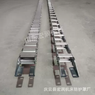 电缆穿线油管金属坦克链厂家供应TL桥式全封闭打孔钢制钢铝拖链