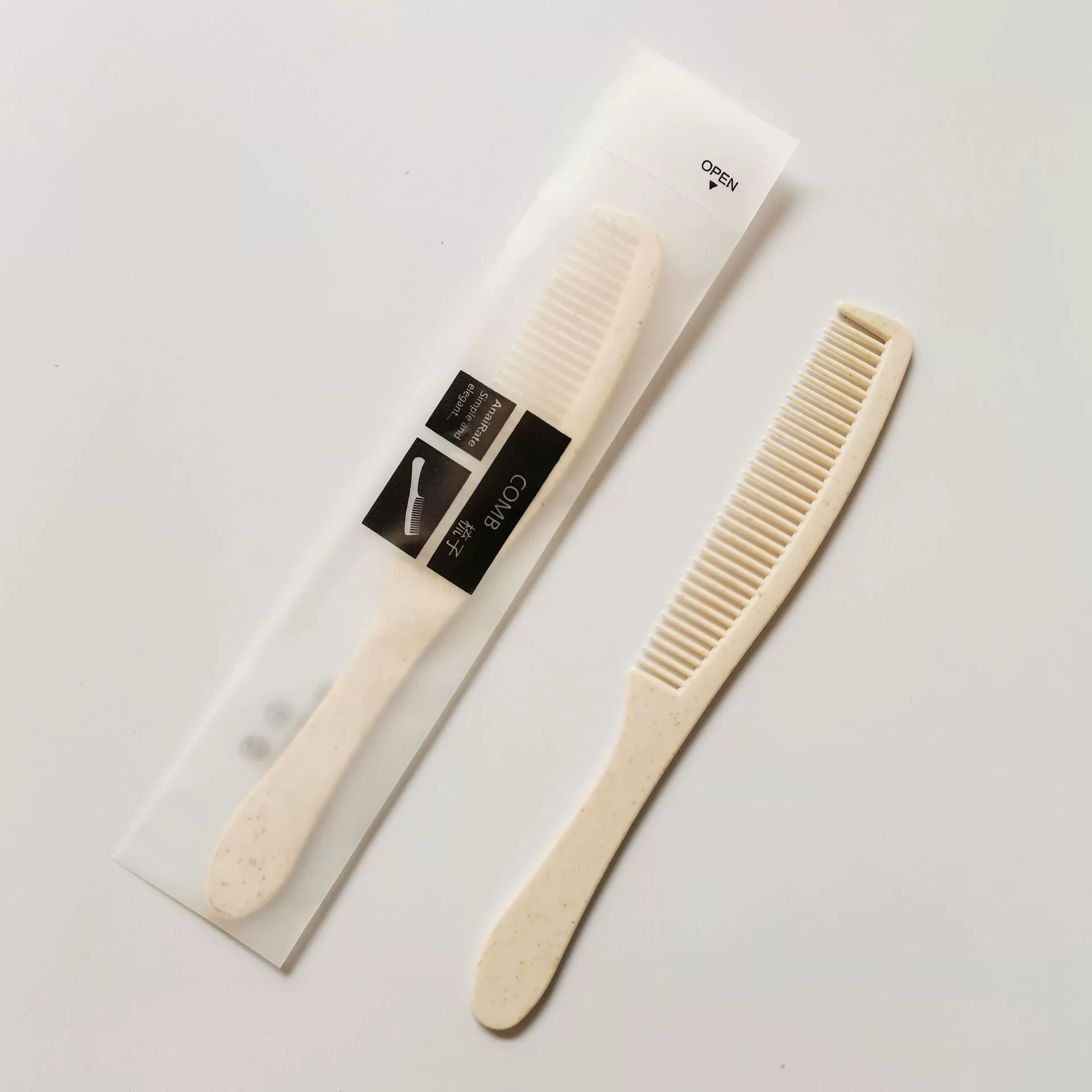 Отель одноразовая расческа Отель кровать и завтрак туалетные принадлежности набор расческа для комнаты длинная расческа отдельная упаковка оптом