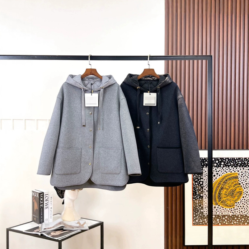 Max's 26 New Women's Hooded Wool Cashmere Coat Mid-Length Autumn and Winter Two-Piece down Vest Jacket Max's 26 New Women's Hooded Wool Cashmere Coat Mid-Length Autumn and Winter Two-Piece down Vest Jacket