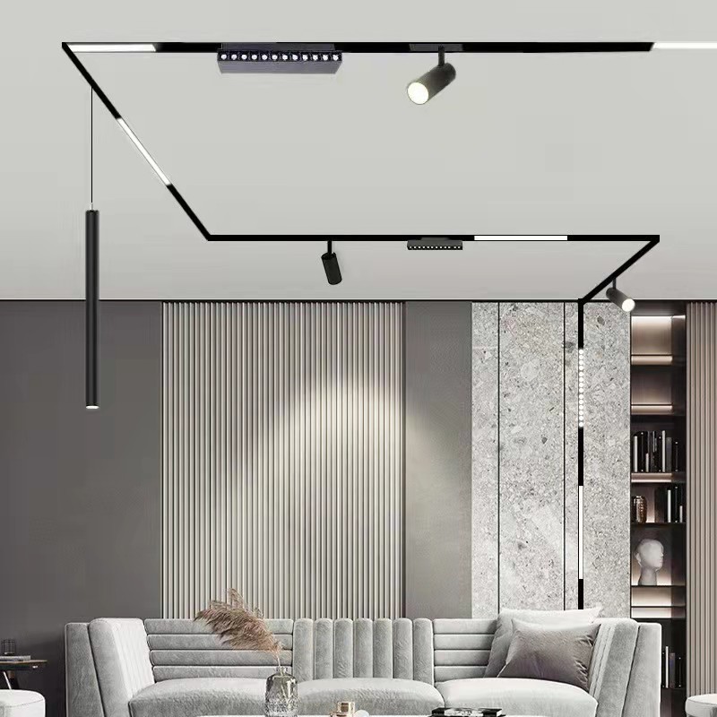 商鋪背景牆射燈服裝店 明裝cob軌道燈導軌射燈 led軌道燈廠家直銷