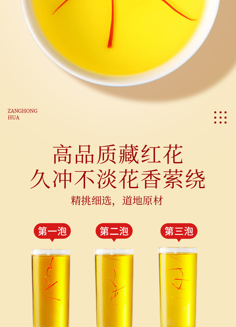 Saffron Crocus Stigmas Chinese Herbal Wellness Tea 1g Box Hand Selected in use