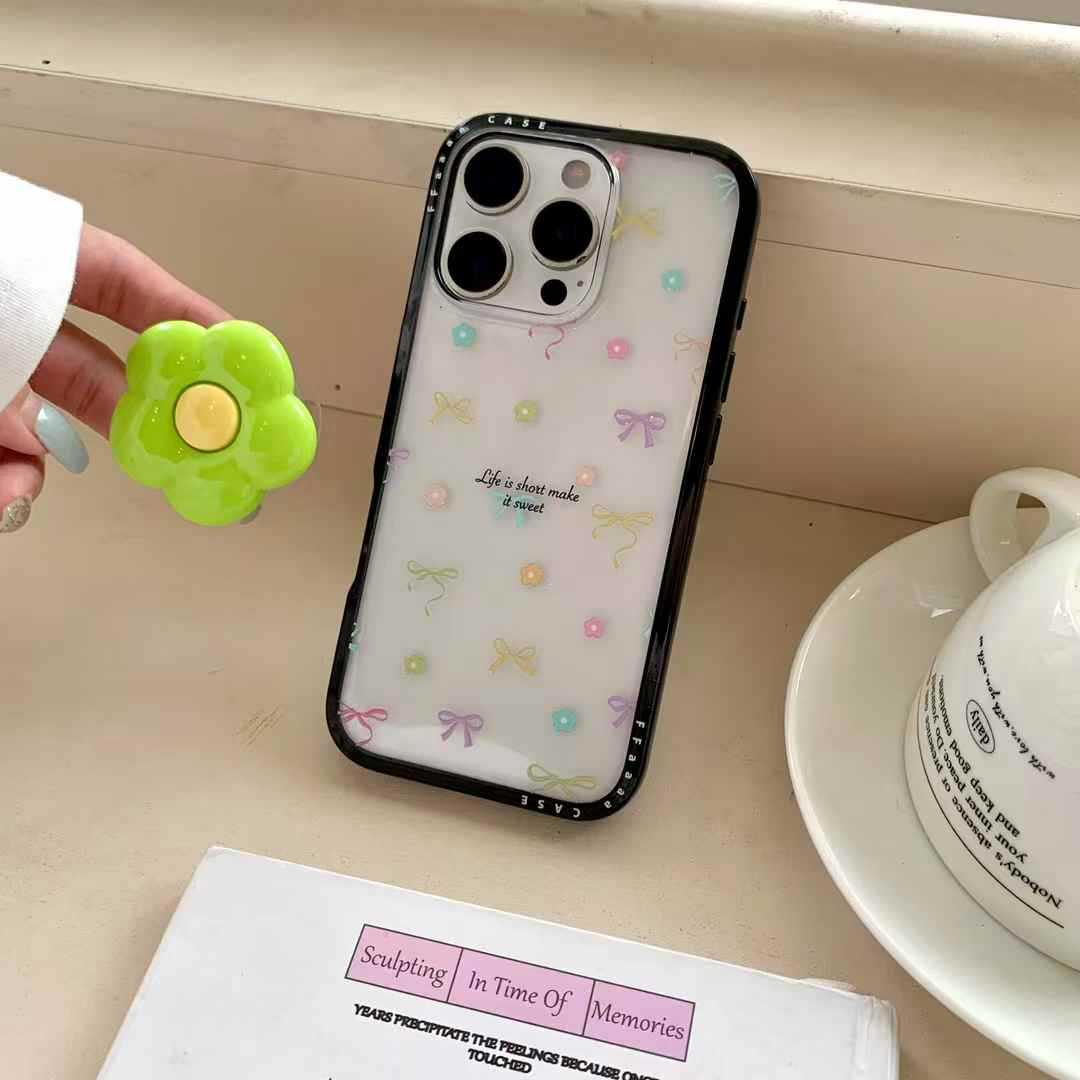 Pequeñas flores de lazo de nicho frescas para Apple 15Pro/16Pro funda para teléfono móvil 14PM nuevo 13 femenino 16PM