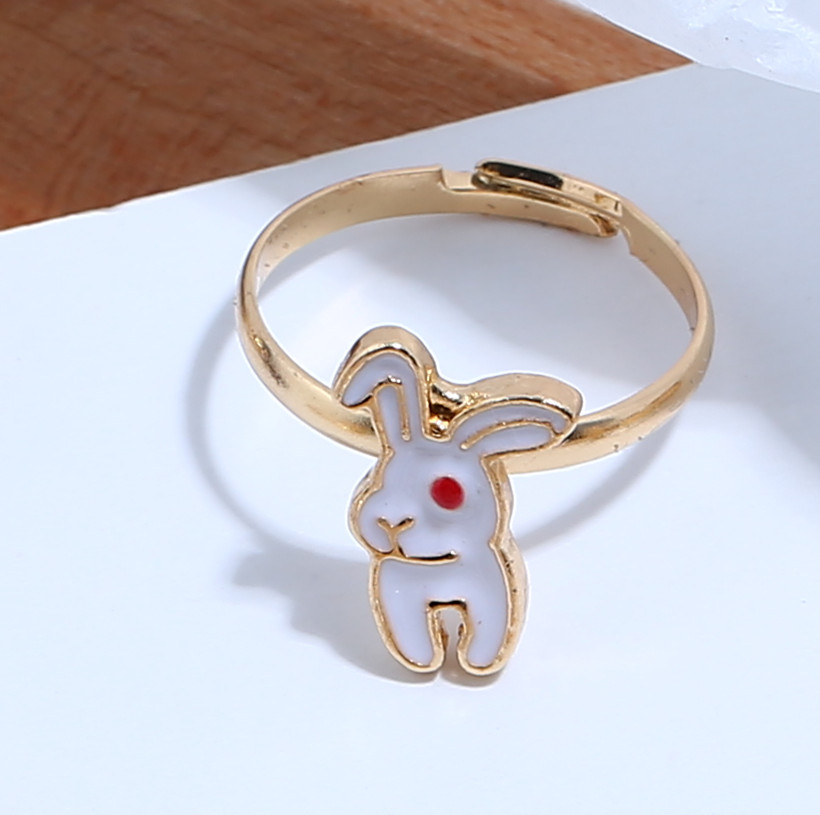 Fun And Cute Fairy Tale Bunny Open Ring Korean Simple And Stylish Personality Creative Adjustable Ring display picture 3