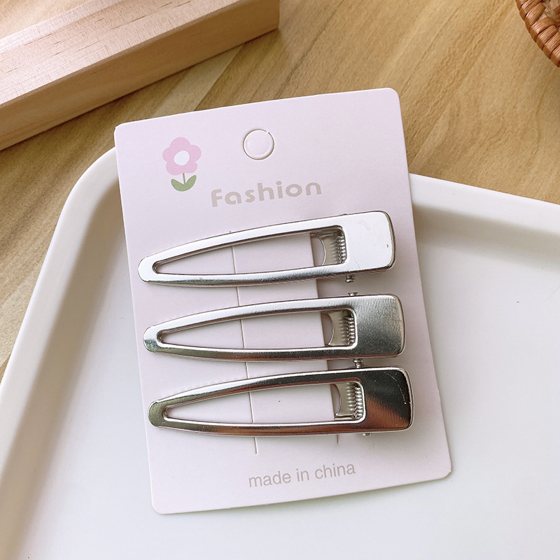 13g Weight Hair Clip Hair Accessories Type 1 Set Quantity Daily Occasion Metal Material Geometric Pattern Women's Gender y2k, Simple Style Style Silver Color Y2k Simple Style Women's Geometric Metal Hair Clip 21