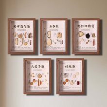 五行中医文化展示摆件陈列盘药食同源素材香料展示盒