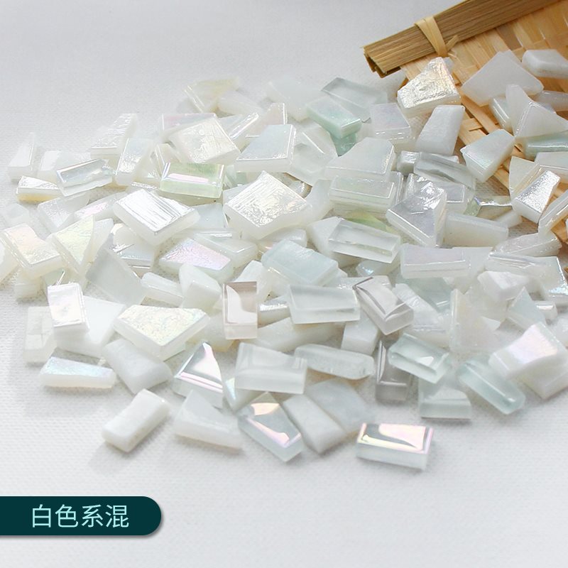 DIY 모자이크 조각 수제 불규칙한 모양의 색상 패치 크리스탈 장식 유리 혼합 색상 입자