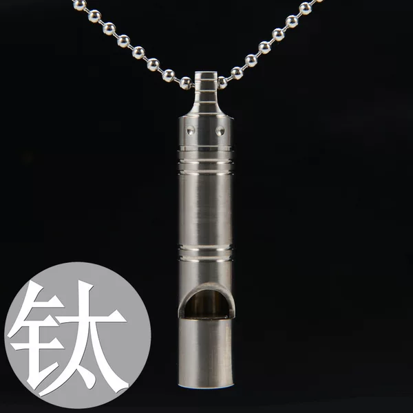 High Decibel Titanium Alloy Whistle Earthquake Wilderness Rescue Whistle Pigeon Pet Referee Whistle Keychain Pendant