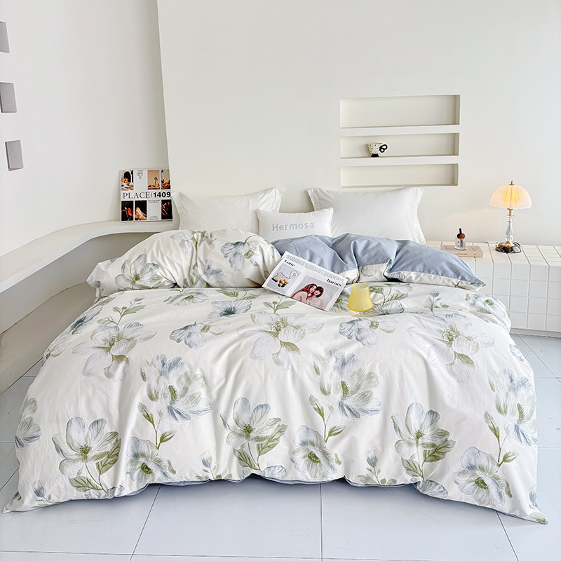 Simple Fashion 60 Baby Grade Cotton Quilt Cover Single Bedding Printed Single Quilt Cover Cotton Nantong Home Textile