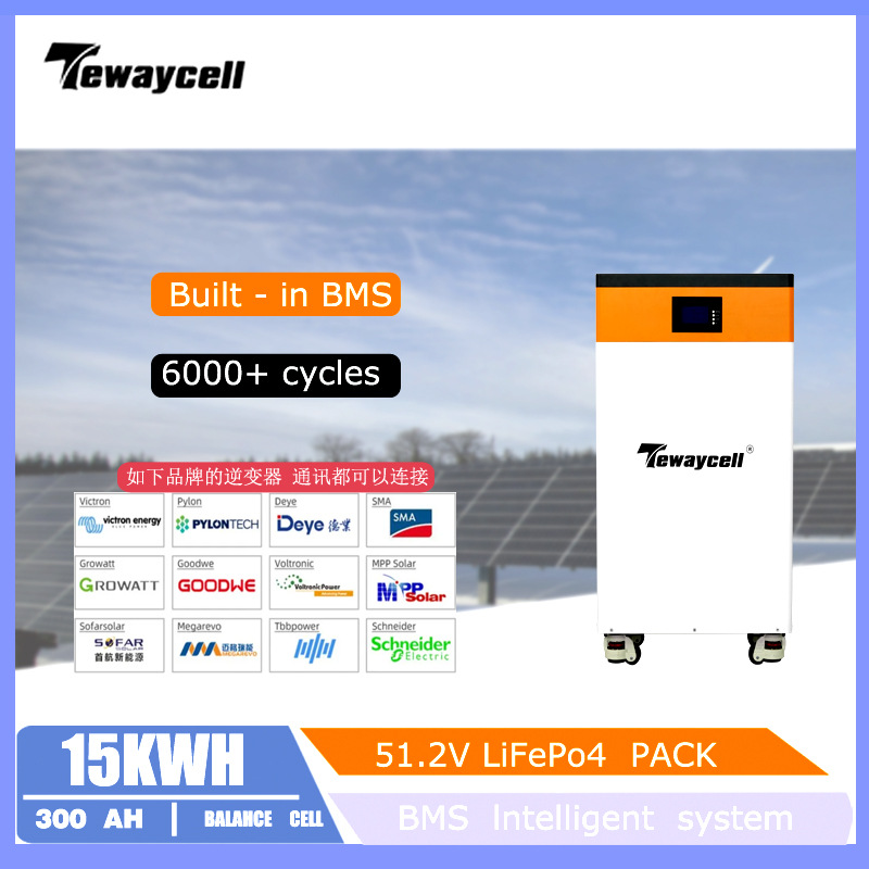 15/16KWH 51.2 V 300AH lithium iron phosphate energy storage battery…