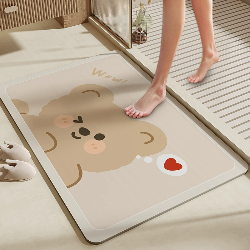 Кеды из диатомовой муки для впитывания воды, коврик для туалета, нескользящий, сушилка, дверной коврик, для дома, для туалета