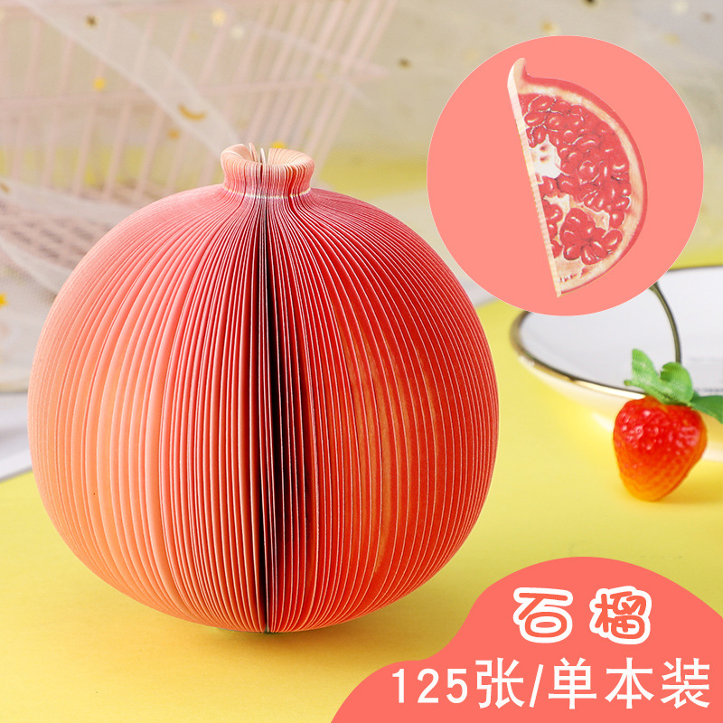 창의적인 과일 모양의 메모 용지, 사과 메모, 휴대용 메모 패드, 편리한 N회 메모, 도매 선물