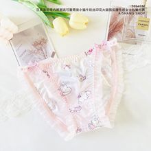 50649M日系洛丽塔内裤潮流可爱萌宠小猫牛奶丝大腿围低腰性感内裤
