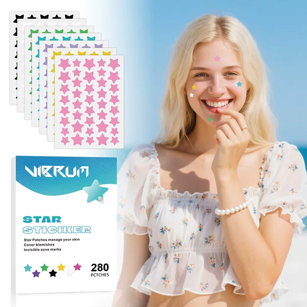 Cross-border Color Alien Star Pox Sticker Five-pointed Star Plastic Paper Independent Packaging pe Hydrocolloid Concealer Acne Application