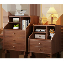 实木床头柜 家用卧室小型床边柜 出租屋储物收纳储物柜简约置物架