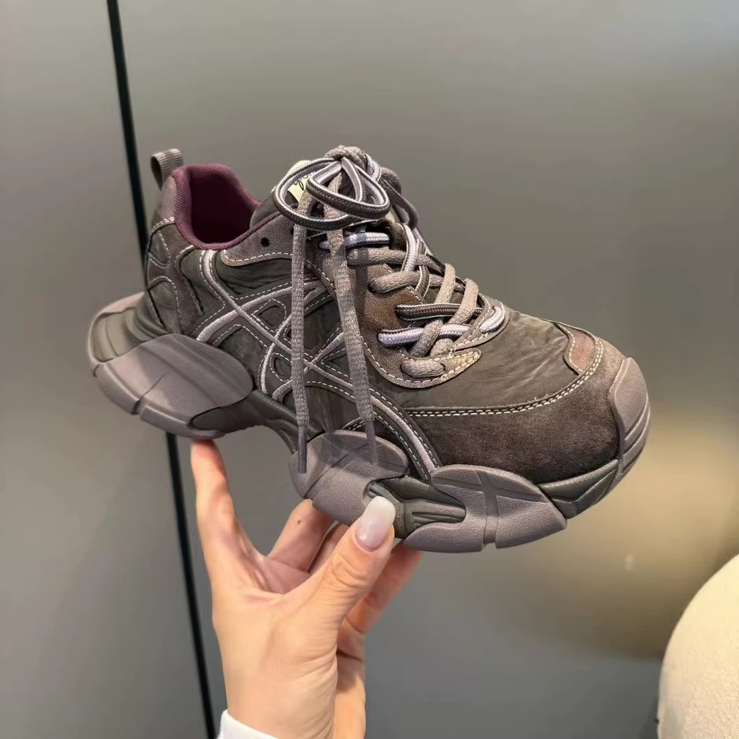 Trendy Retro Dad Sneakers for Women, Thick-Soled, Height-Increasing, Breathable Casual Sports Shoes, 2026 Spring New Model, Make Feet Look Smaller, Women's Shoes