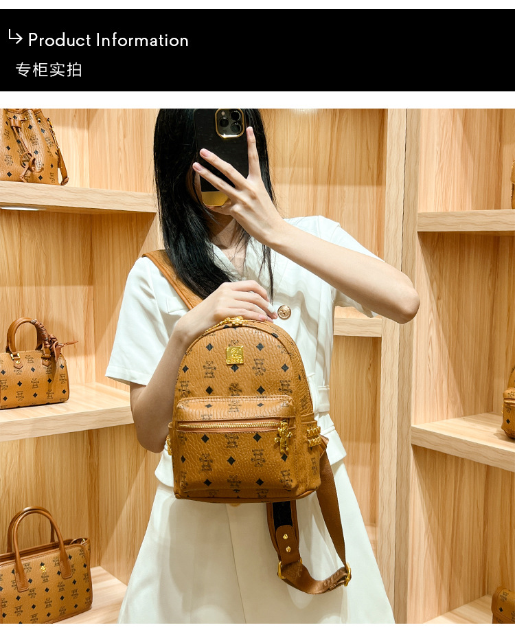 Cross-Border Real Picture With Label Genuine Leather C Backpack For Women M College Student Large Capacity Travel Bag_voghion.com